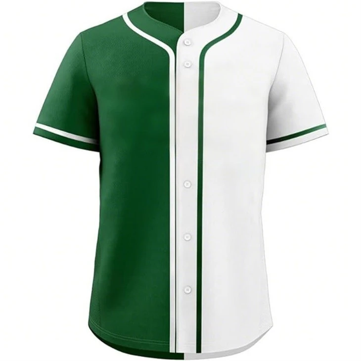 Button-Up Split Baseball Jerse2
