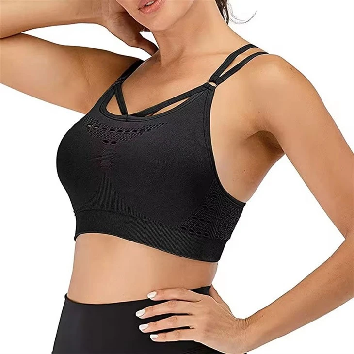 Crisscross back sports bra set4